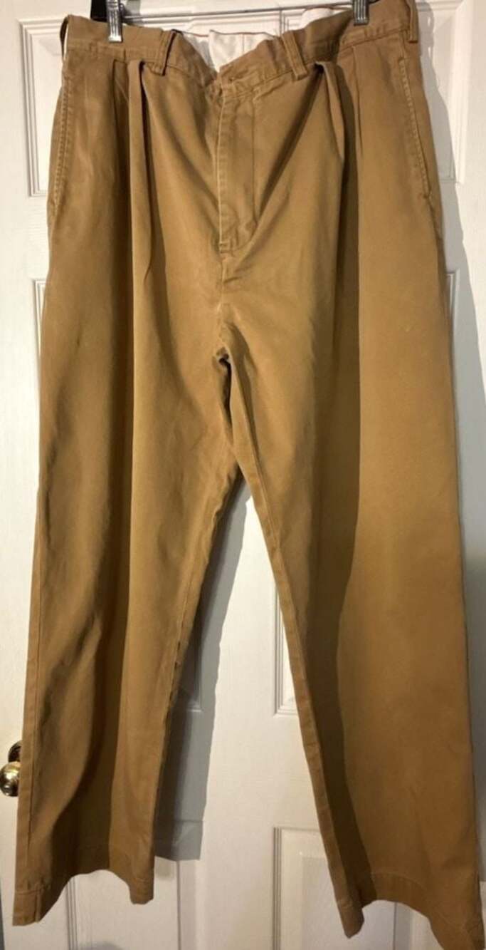 Polo Ralph Lauren Andrew Pant Classic Polo Chino Pleated Khaki Pants 38x32
